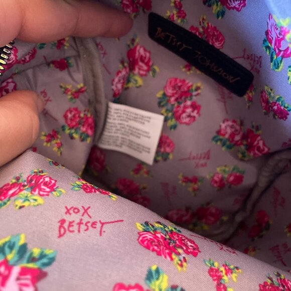 Betsey Johnson Quilted Puppy Dog Mini Backpack | Black & White Kitsch - Picture 10 of 13